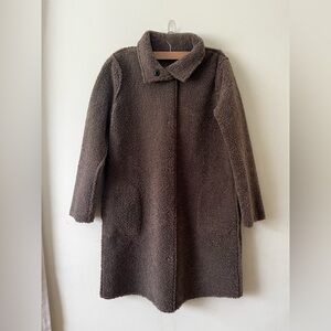 Velvet by Graham & Spencer Chocolate Brown Sherpa Suede Mirabel Coat XS
